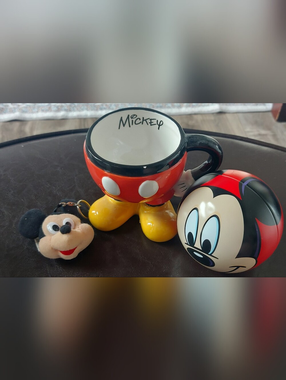 Disney Mickey Mug with Red Body and Yellow Shoe Base